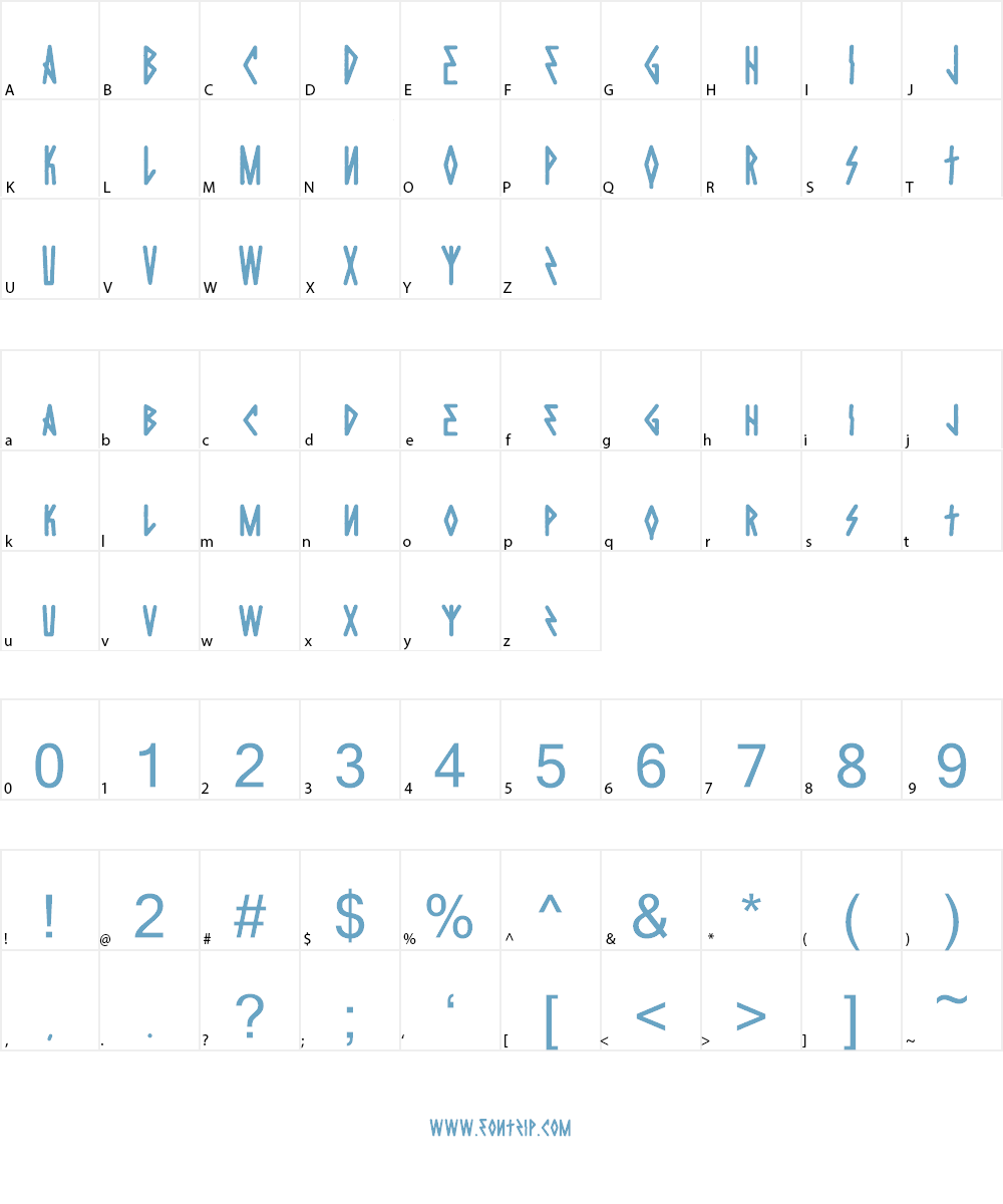 Die Hard Font Character